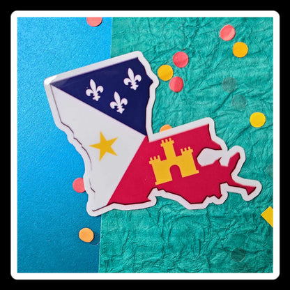 Louisiana Acadian Flag Sticker