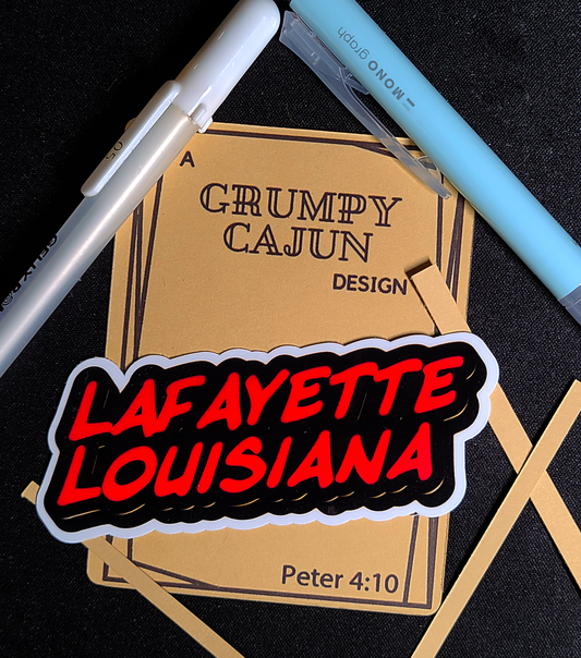 Lafayette Louisiana Sticker