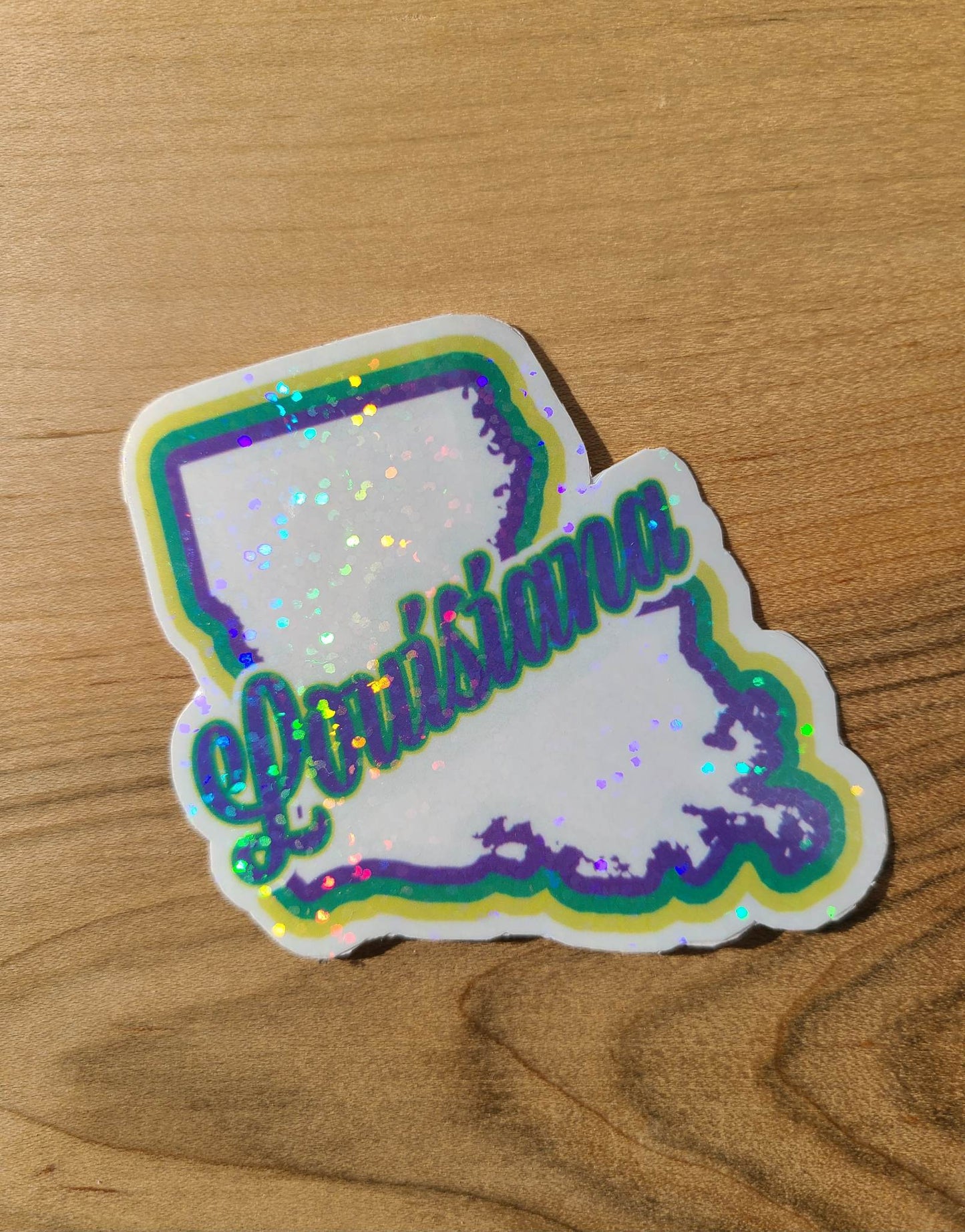Louisiana Mardi Gras Outline Sticker