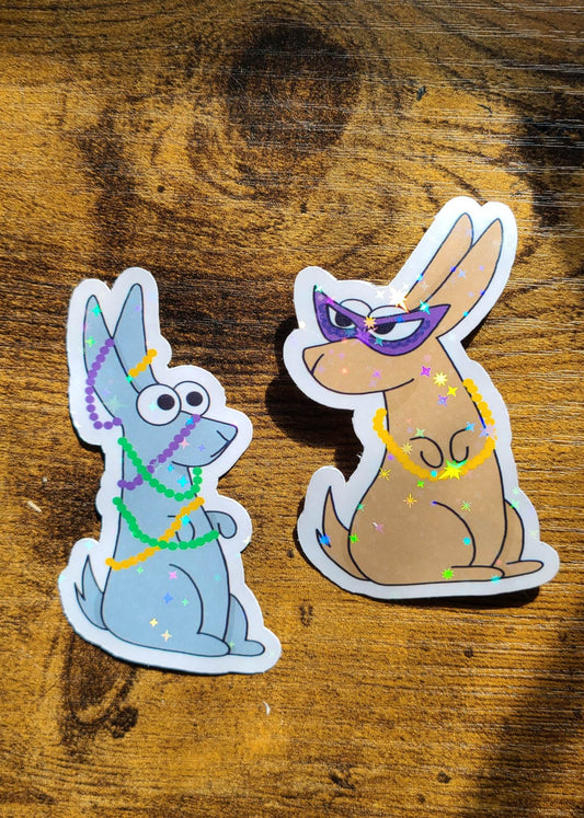 Mardi Gras Bunny Sticker Pack