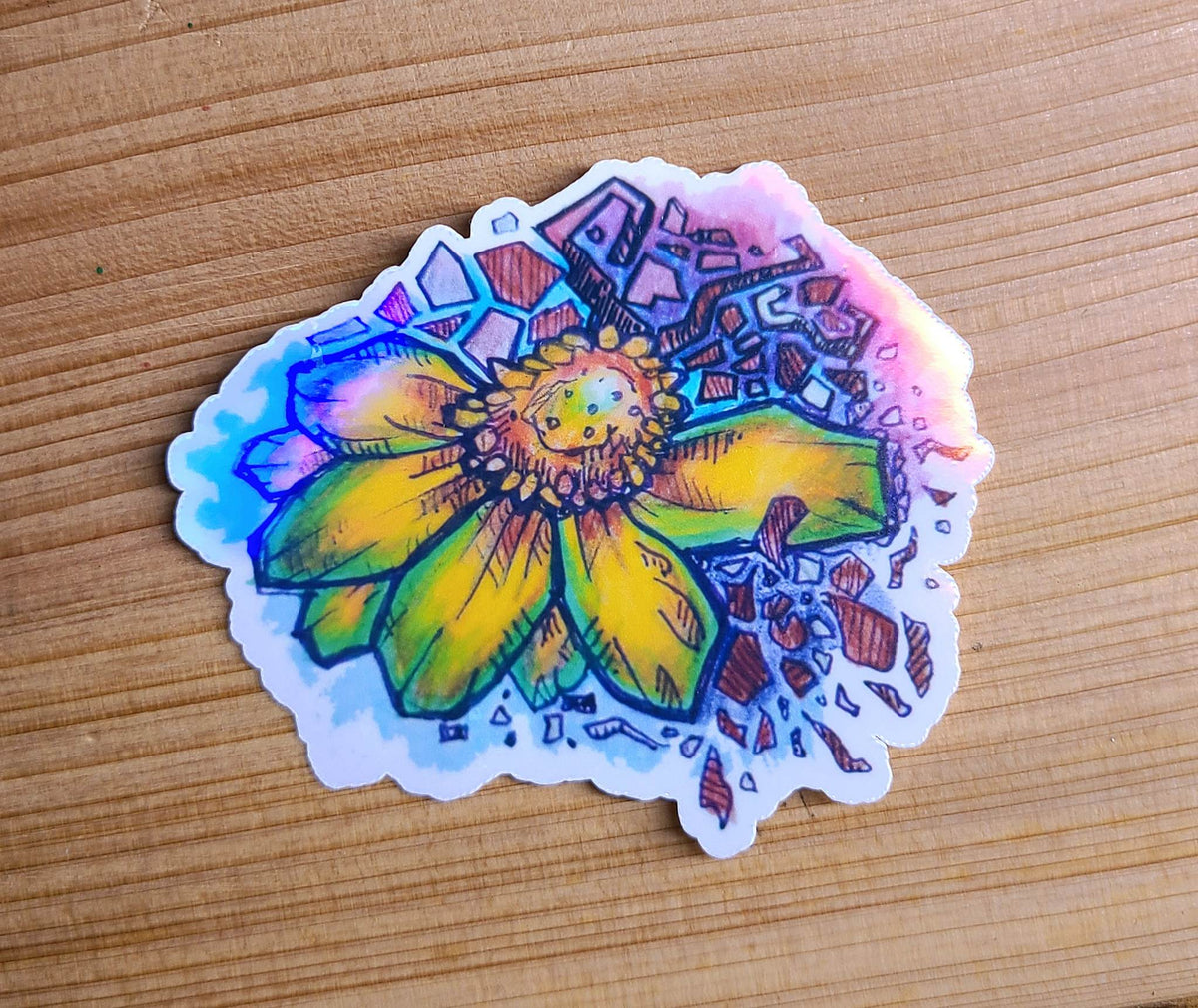 Flower Sticker Dc Flower Art Sticker – Grumpy Cajun