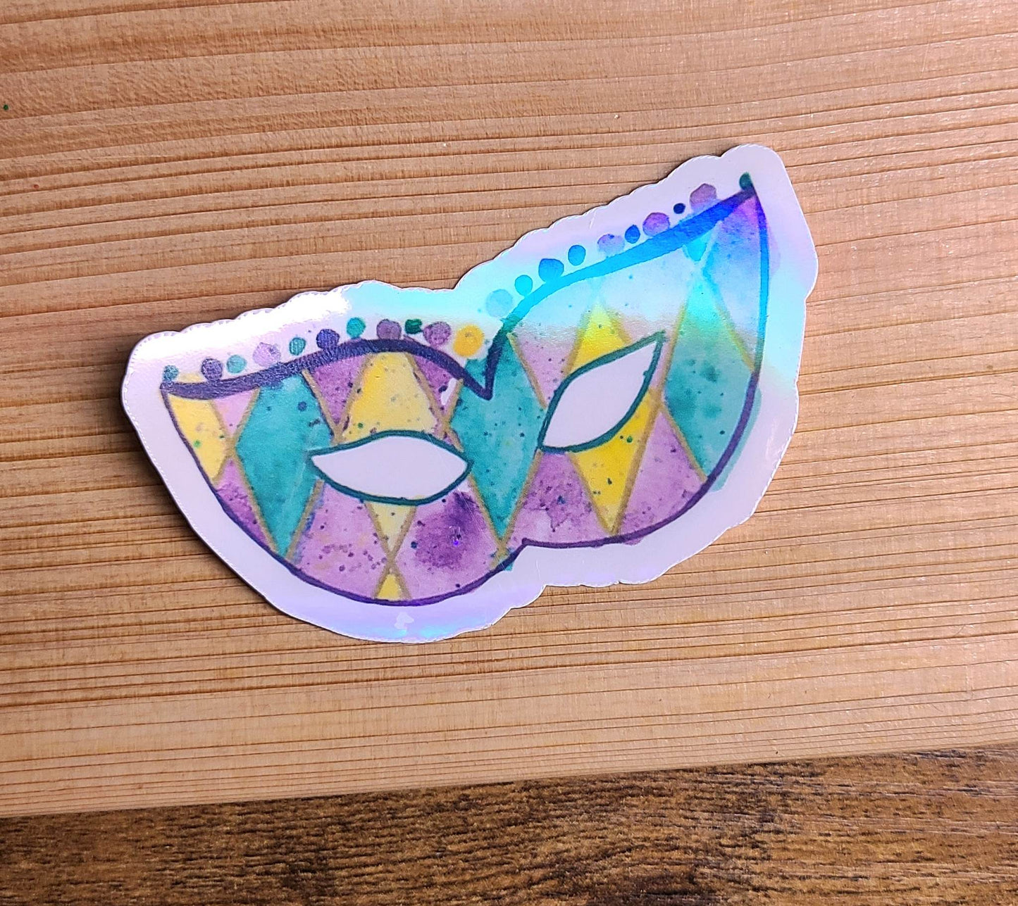 Mardi Gras Mask Sticker